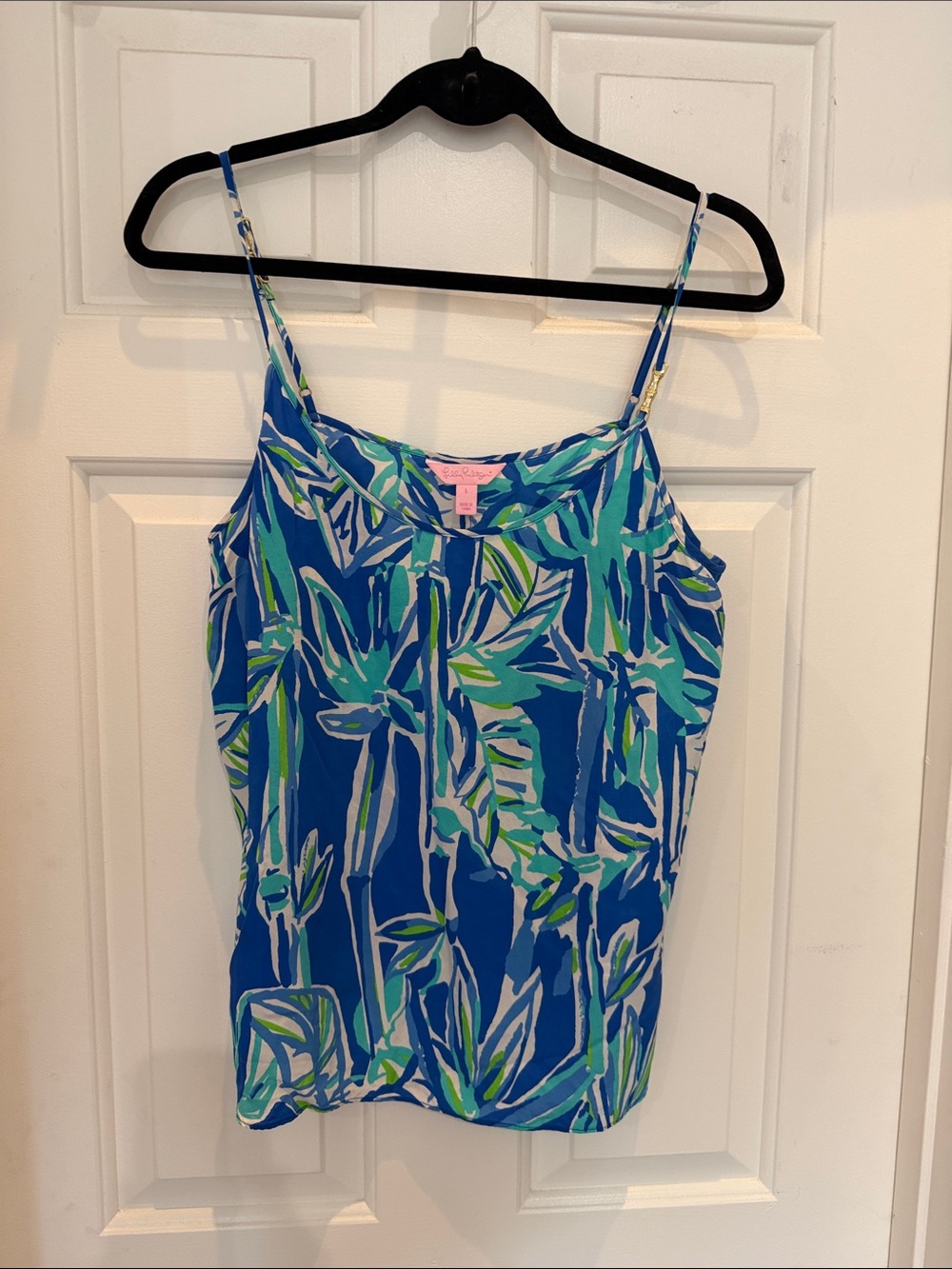 Lilly Pulitzer Blue Green Tropical Print Camisole